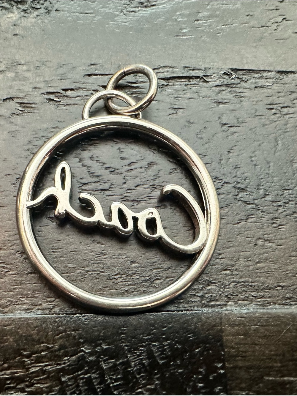 Coach Y2K Silver Script Logo Key Ring Charm - Picture 3 of 3